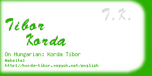 tibor korda business card
